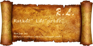 Ratkó László névjegykártya