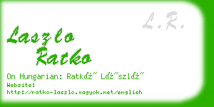 laszlo ratko business card